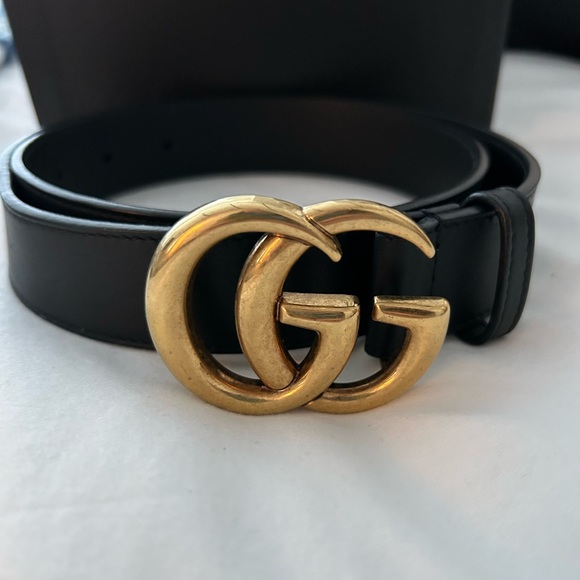 Gucci Leather Belt with Double G Buckle - Picture 3 of 5